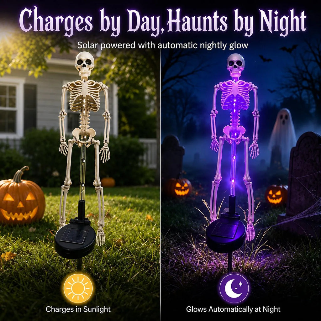 Solar Skeleton Yard Stake – Halloween Garden Light