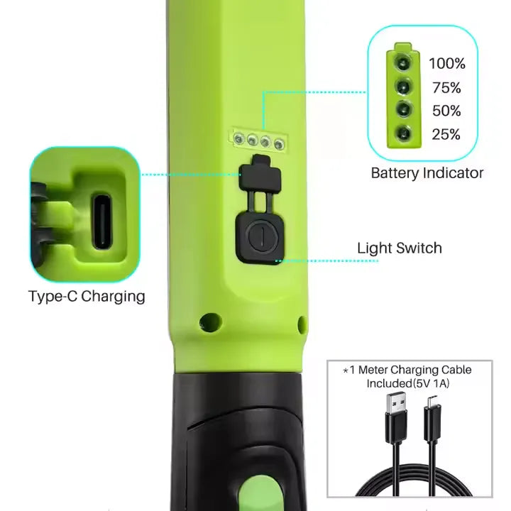 Magnetic Rechargeable COB LED Work Light with Hook