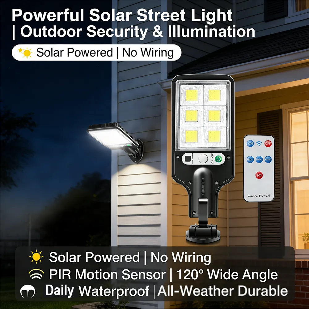Powerful Solar Street Light for Outdoor Security & Illumination