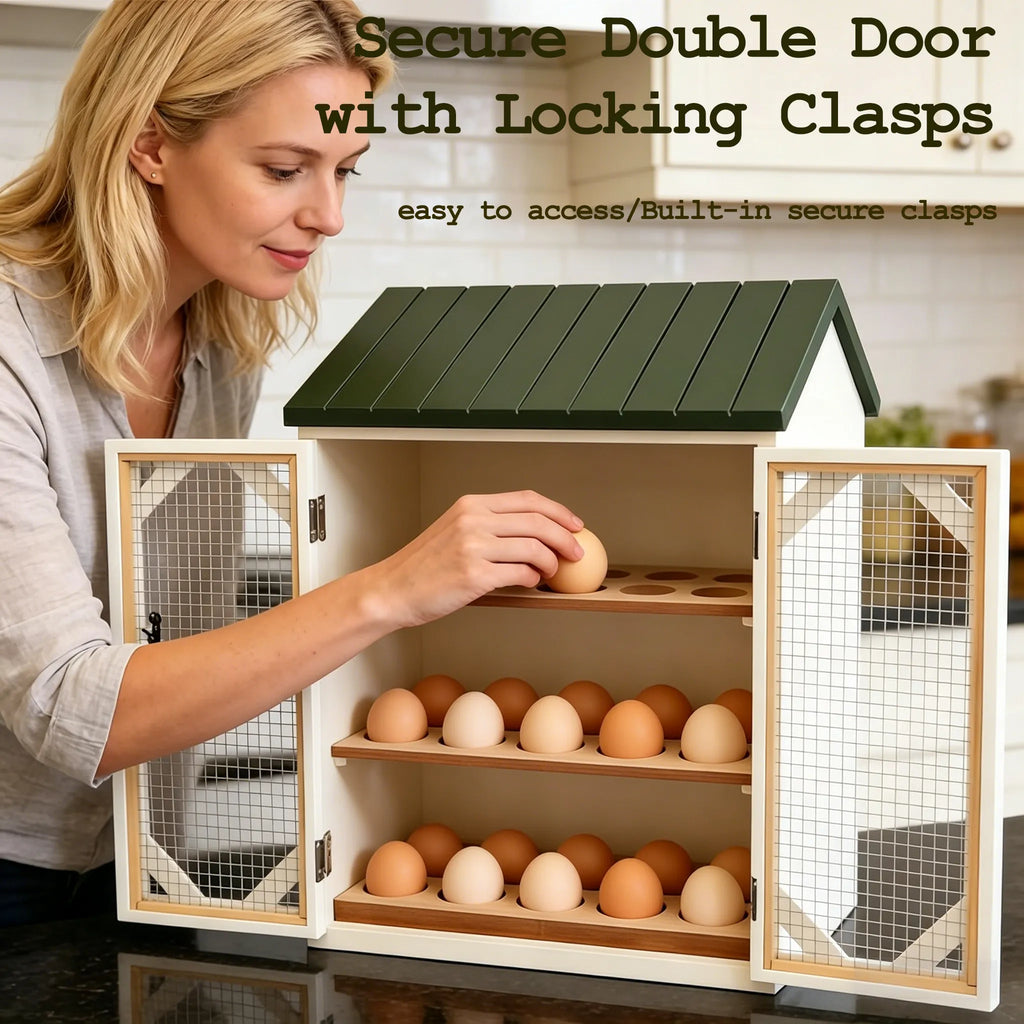 🥚 13” Rustic Chicken Coop Egg Holder
