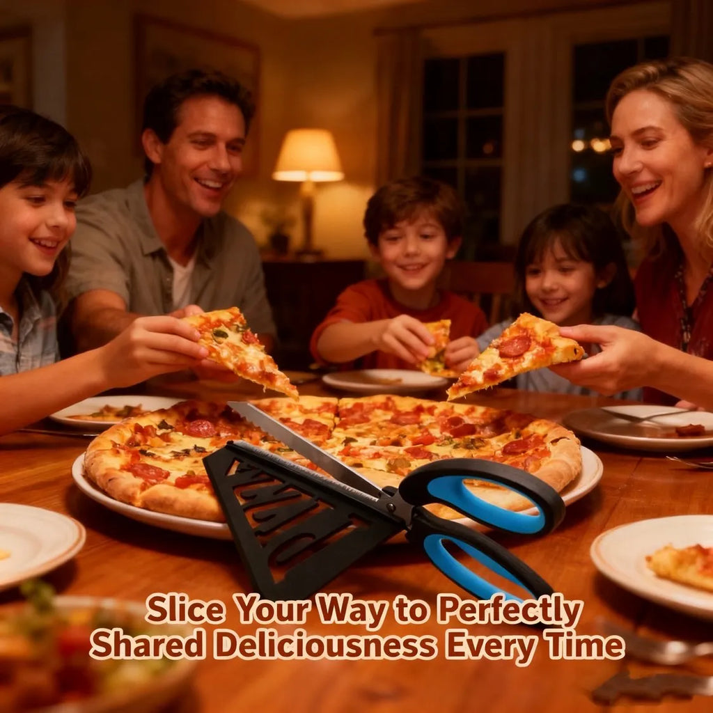 🍕 Stainless Steel Pizza Scissors with Detachable Serving Shovel