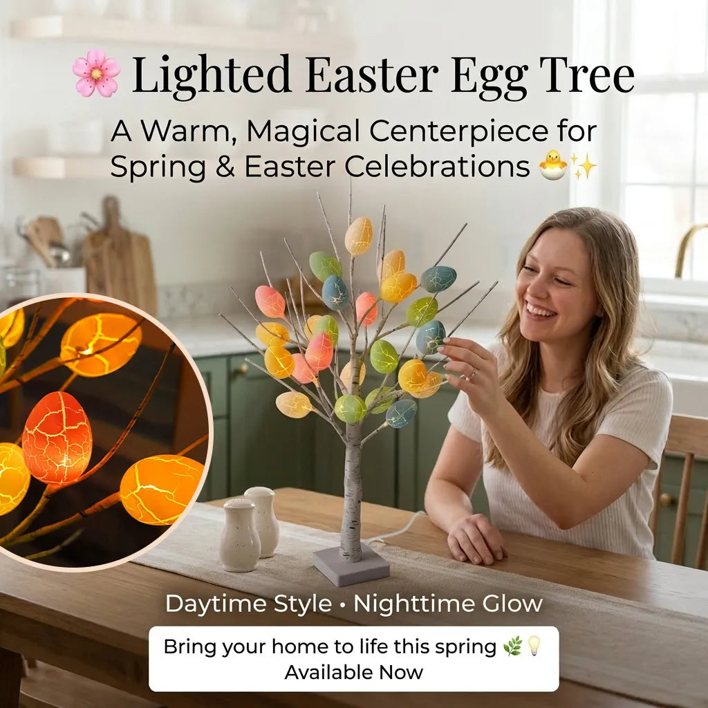 🌸 Lighted Easter Egg Tree