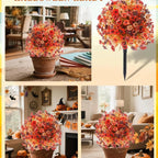 Artificial Flower Topiary Ball with Ground Stake
