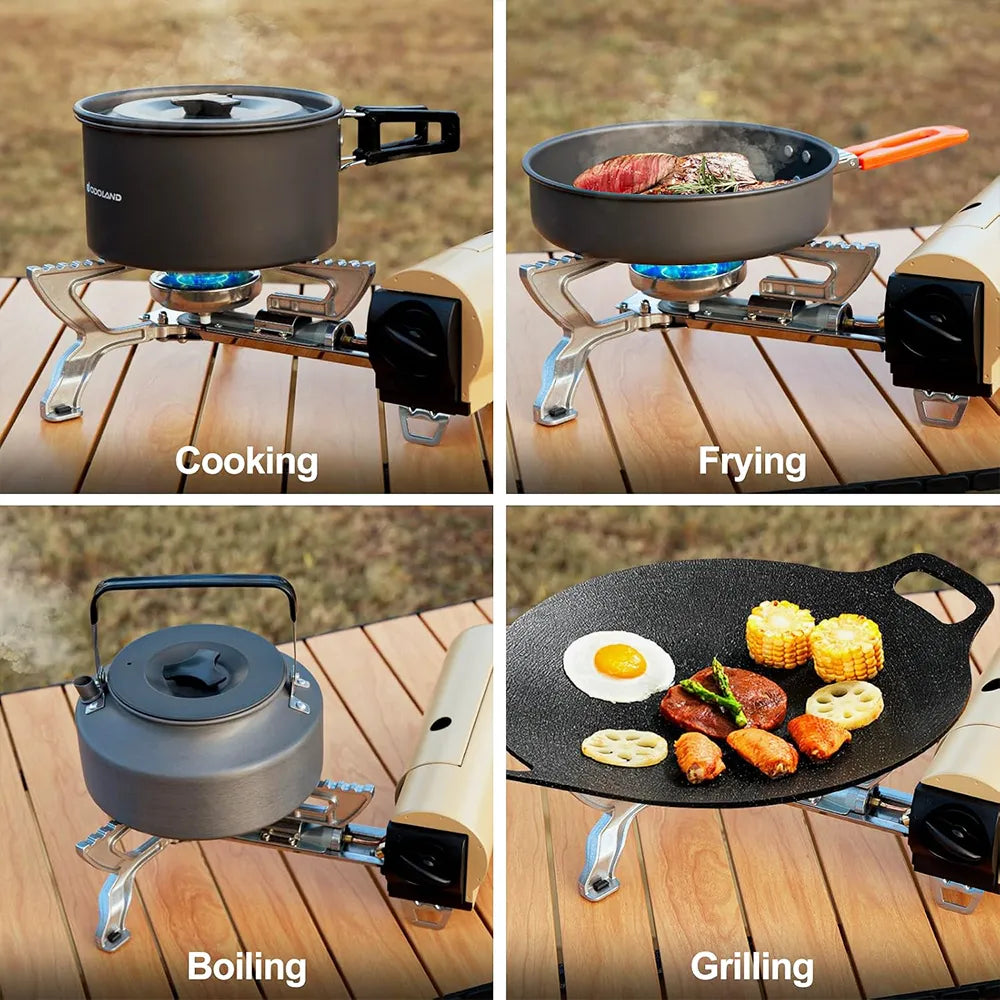 🔥 Foldable Camping Stove – Portable High-Power Butane Outdoor Cooker