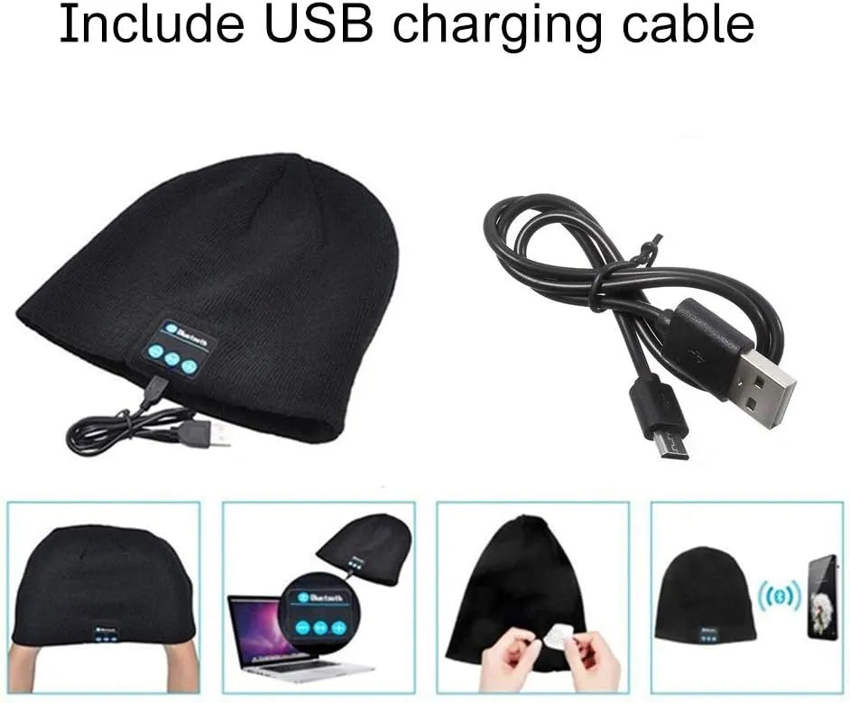 Unisex Bluetooth Beanie Hat with Light