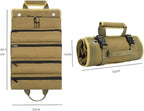 🧰 Portable Roll-Up Tool Bag Organizer – Heavy-Duty Canvas with 6 Compartments