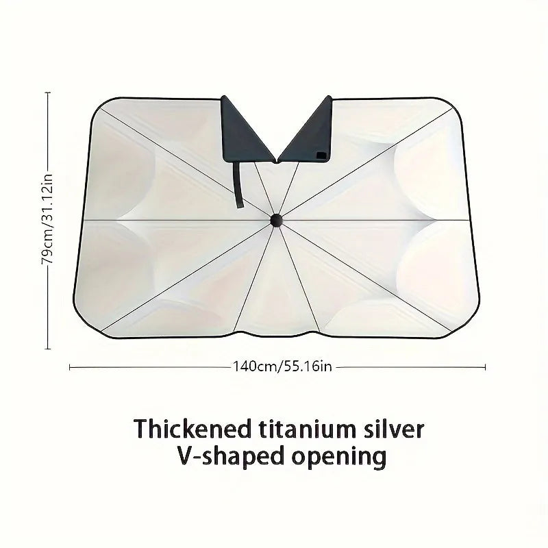 SunGuard Pro™ – Foldable Umbrella Windshield Sunshade