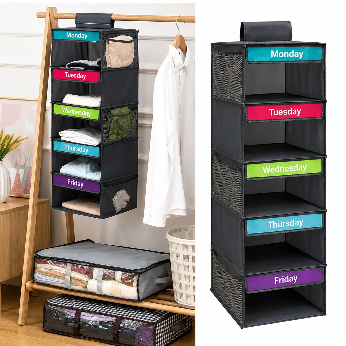 5-Day Hanging Closet Organizer