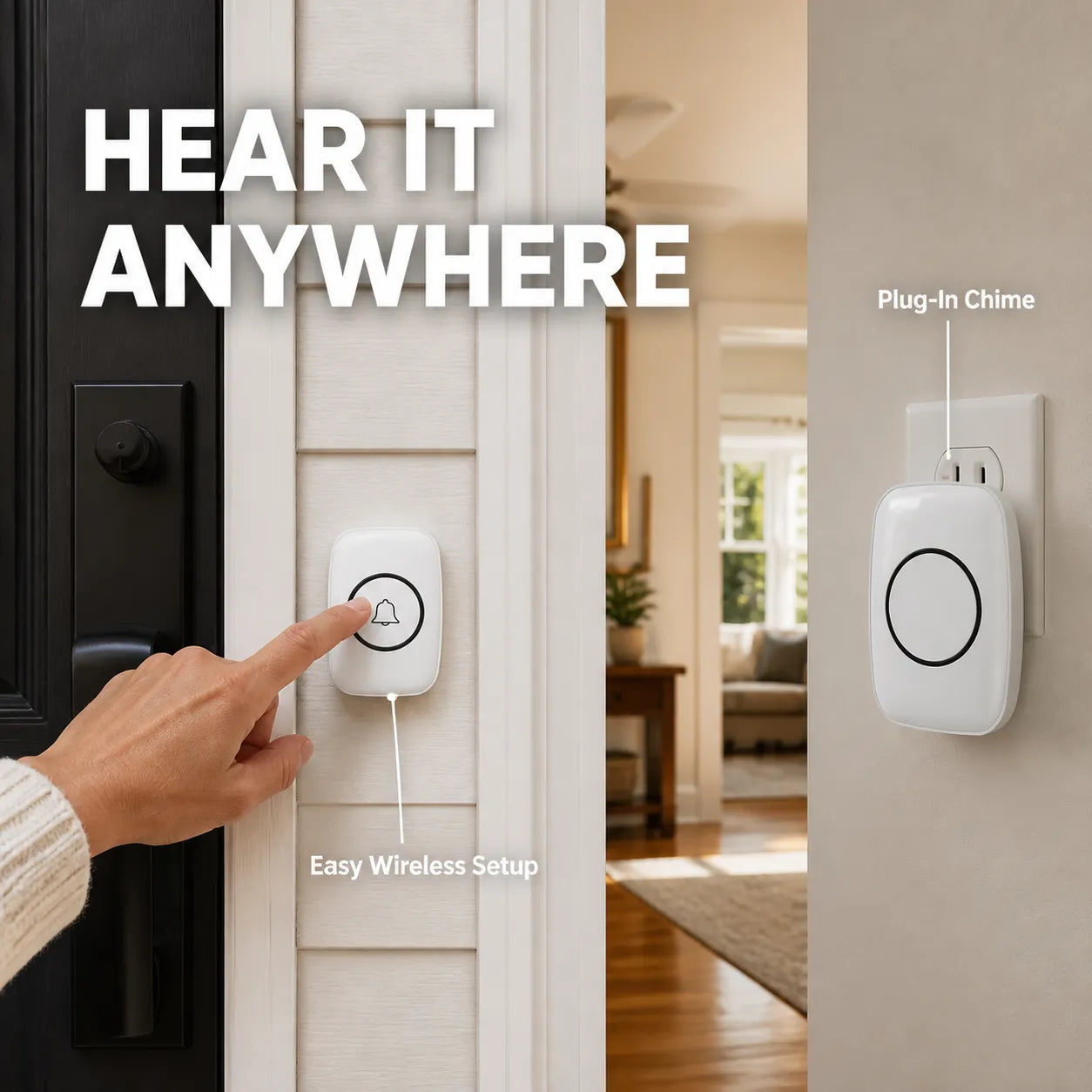 Hear-It-Anywhere Wireless Doorbell Chime