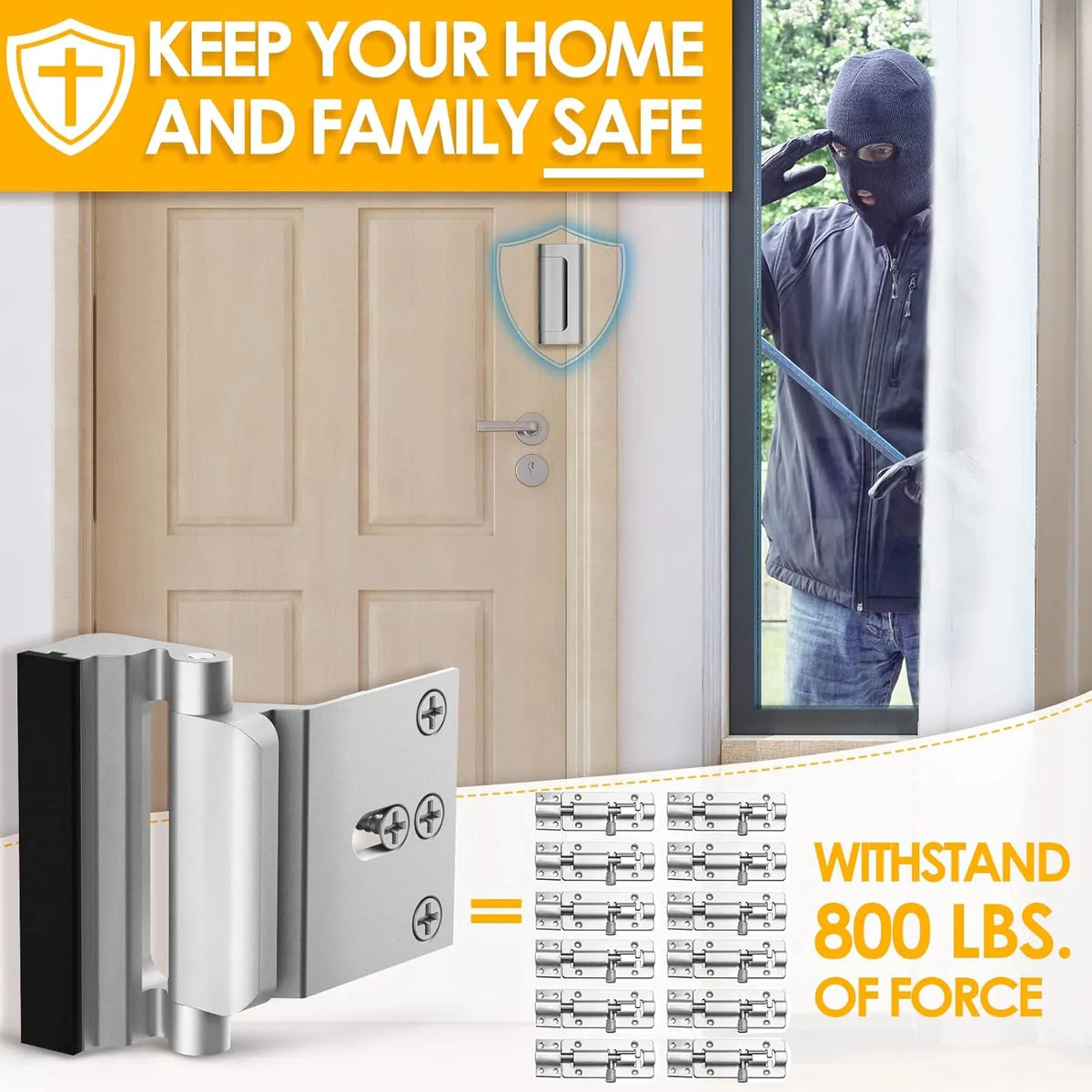 Home Security Door Reinforcement Lock – Ultimate Protection for Your Home