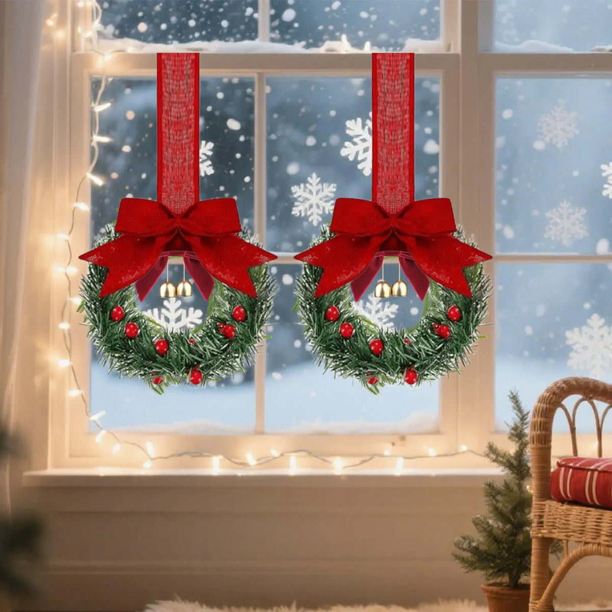 🎄 Versatile Mini Christmas Wreaths – Perfect Festive Decor for Every Corner!