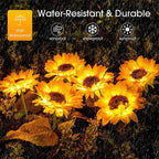 🌻Pre-Mother's Day Promotion 40% Off-- Waterproof  Solar Sunflower Lamp(1Head/3Head)