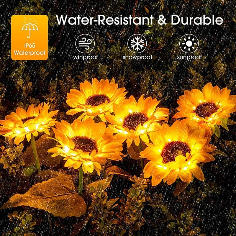 🌻Pre-Mother's Day Promotion 40% Off-- Waterproof  Solar Sunflower Lamp(1Head/3Head)