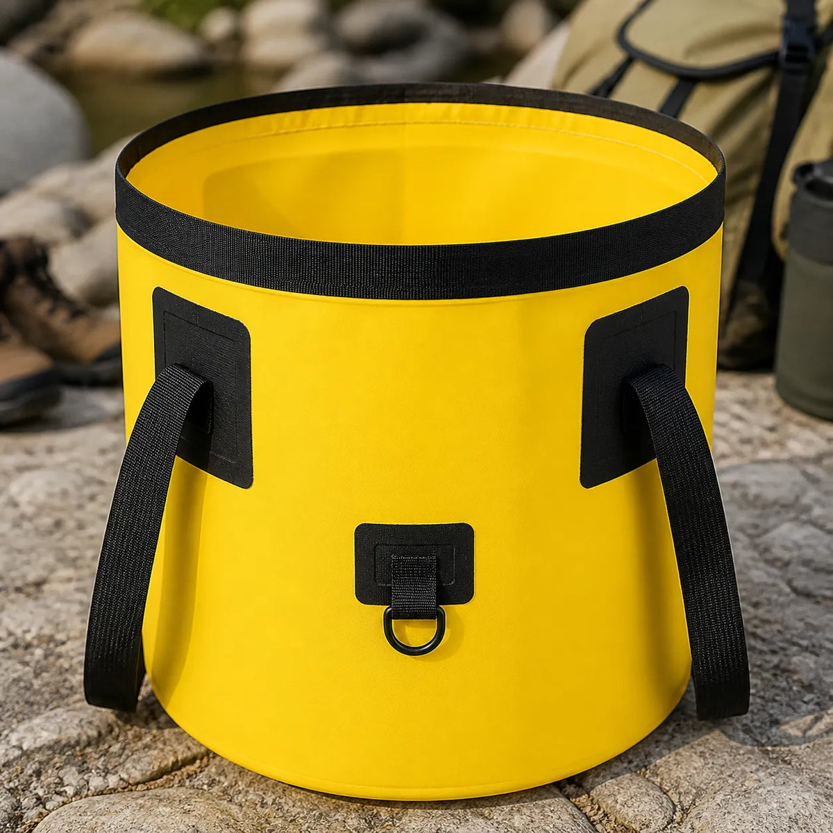 Pack-Flat Outdoor Collapsible Bucket