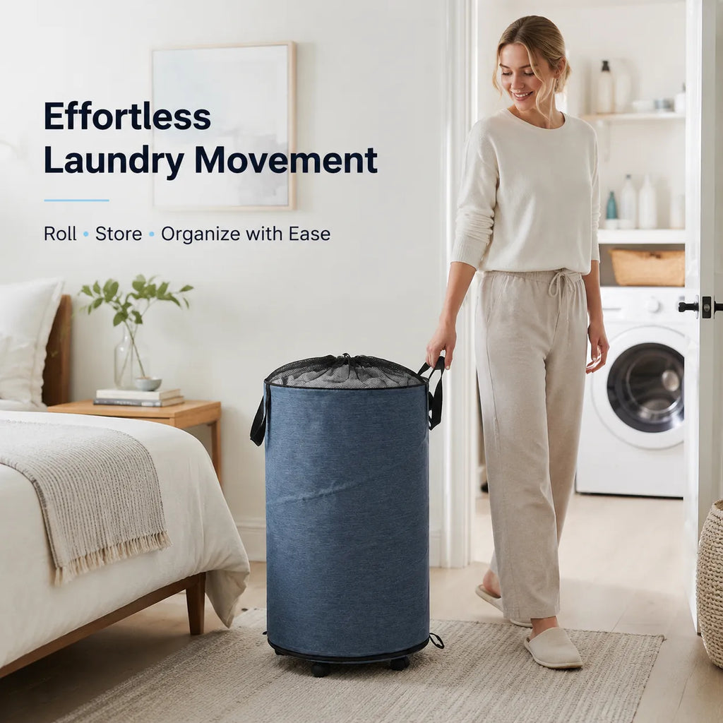 🧺 Rolling Collapsible Laundry Hamper