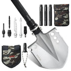 Ultimate All-in-One Folding Shovel Kit – Knife, Fire Starter, Compass & More for Outdoor Adventures