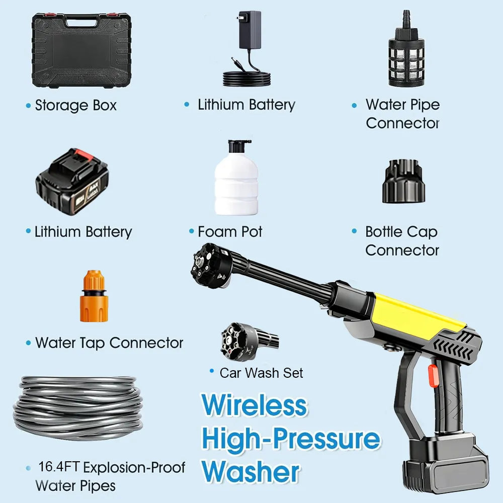 🚿 Cordless High-Pressure Washing Gun