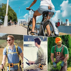 🔥 Stay Cool Anywhere – 5-in-1 Wearable Turbo Fan with Power Bank & LED