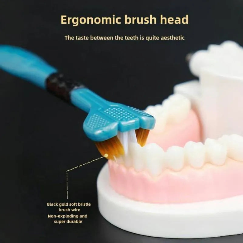 3-sided Toothbrush — 5 Counts/set Soft & Gentle Toothbrush, Comfort Oral Care Toothbrush