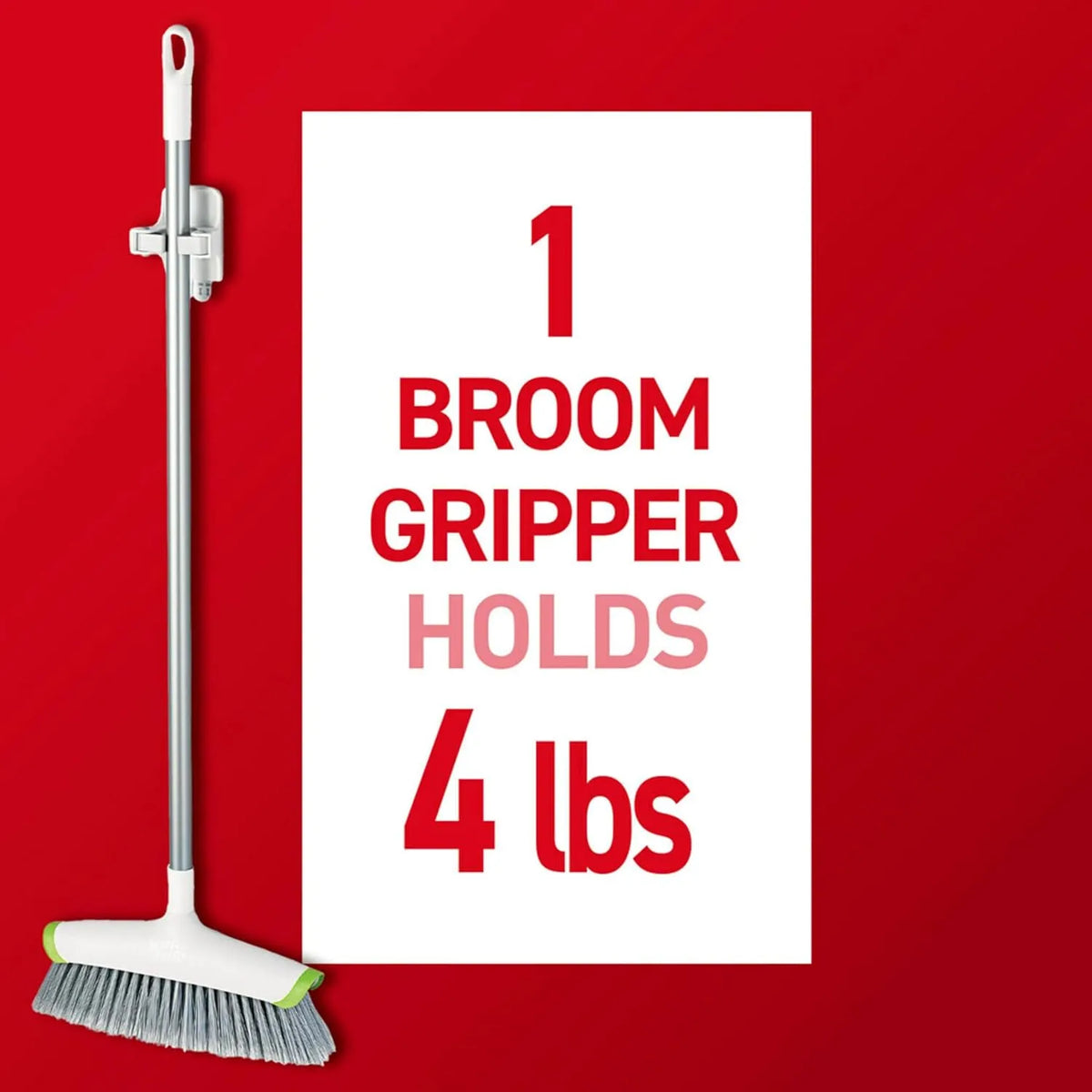 Damage-Free Broom & Mop Handle Gripper