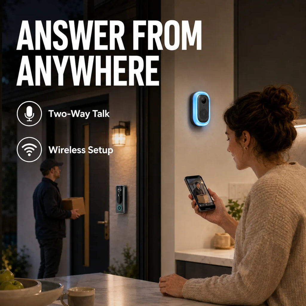M20 Wireless Video Doorbell Camera with Motion Alerts, Two-Way Talk & Indoor Chime