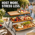 3-Tier Acacia Wood Cupcake & Serving Stand