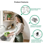 🍽️ Stainless Steel Kitchen Sink Bottom Drain Rack