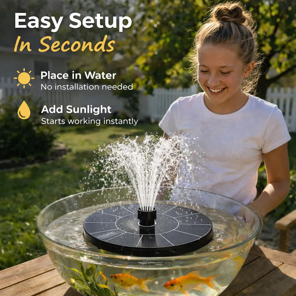 ⛲ Solar Garden Fountain Pump 🔥