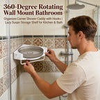 🚿 360-Degree Rotating Wall Mount Bathroom Organizer