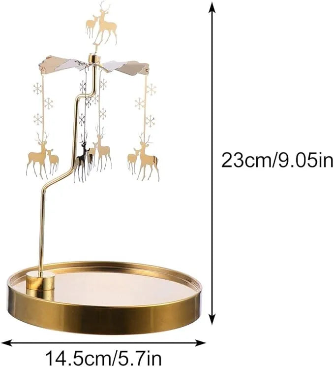 Enchanting Whirls of Light: Rotating Candleholder with Dual-Shape Options for Elegant Evenings