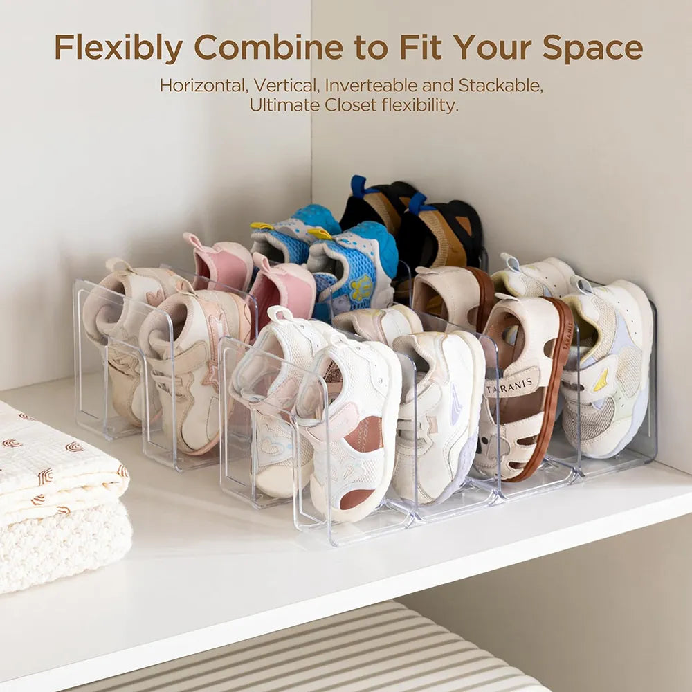 👶 Transparent Kids Shoe Organizer Rack
