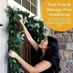 Adjustable Door-Frame Wreath & Garland Hanger Rod