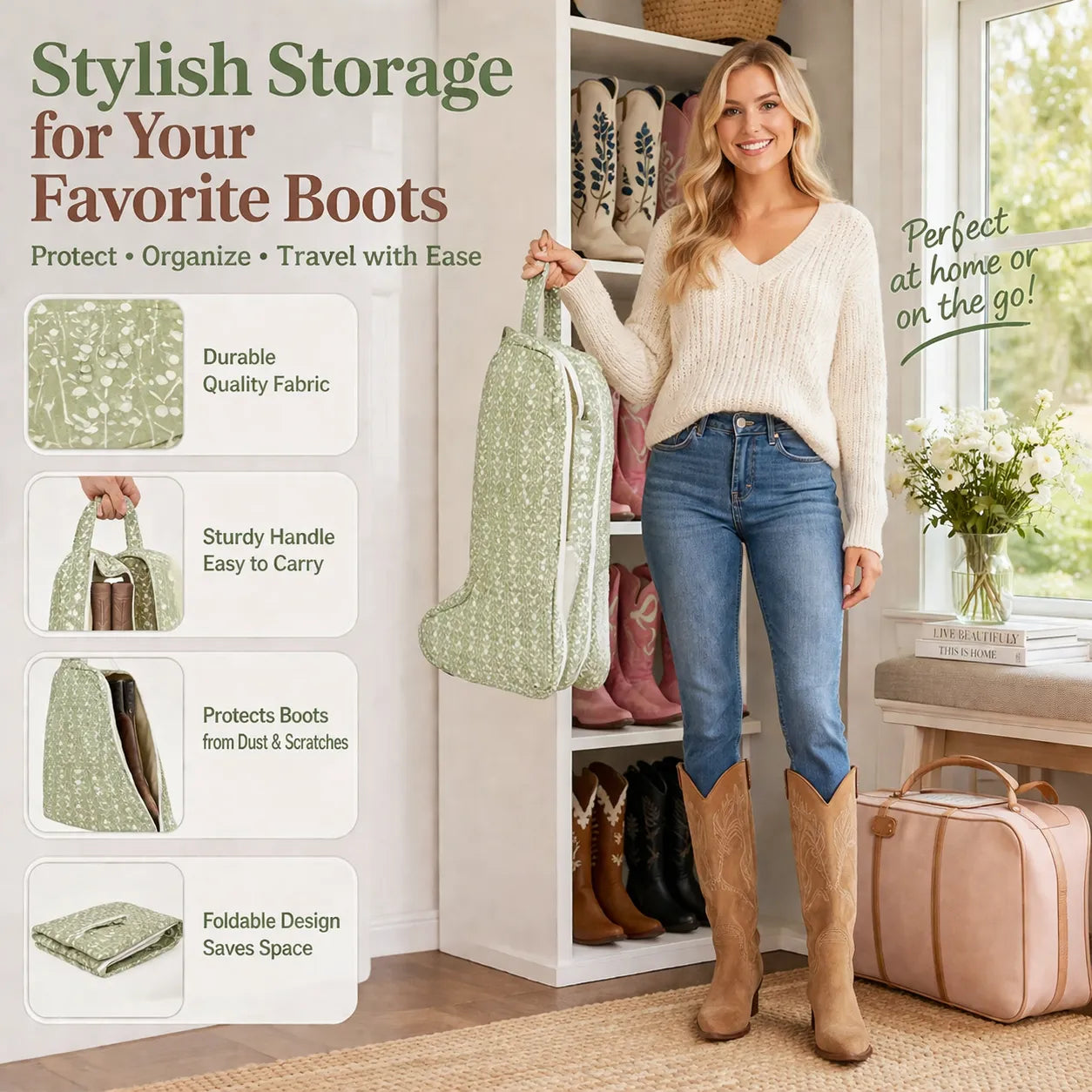 👢 Foldable Boot Travel Case
