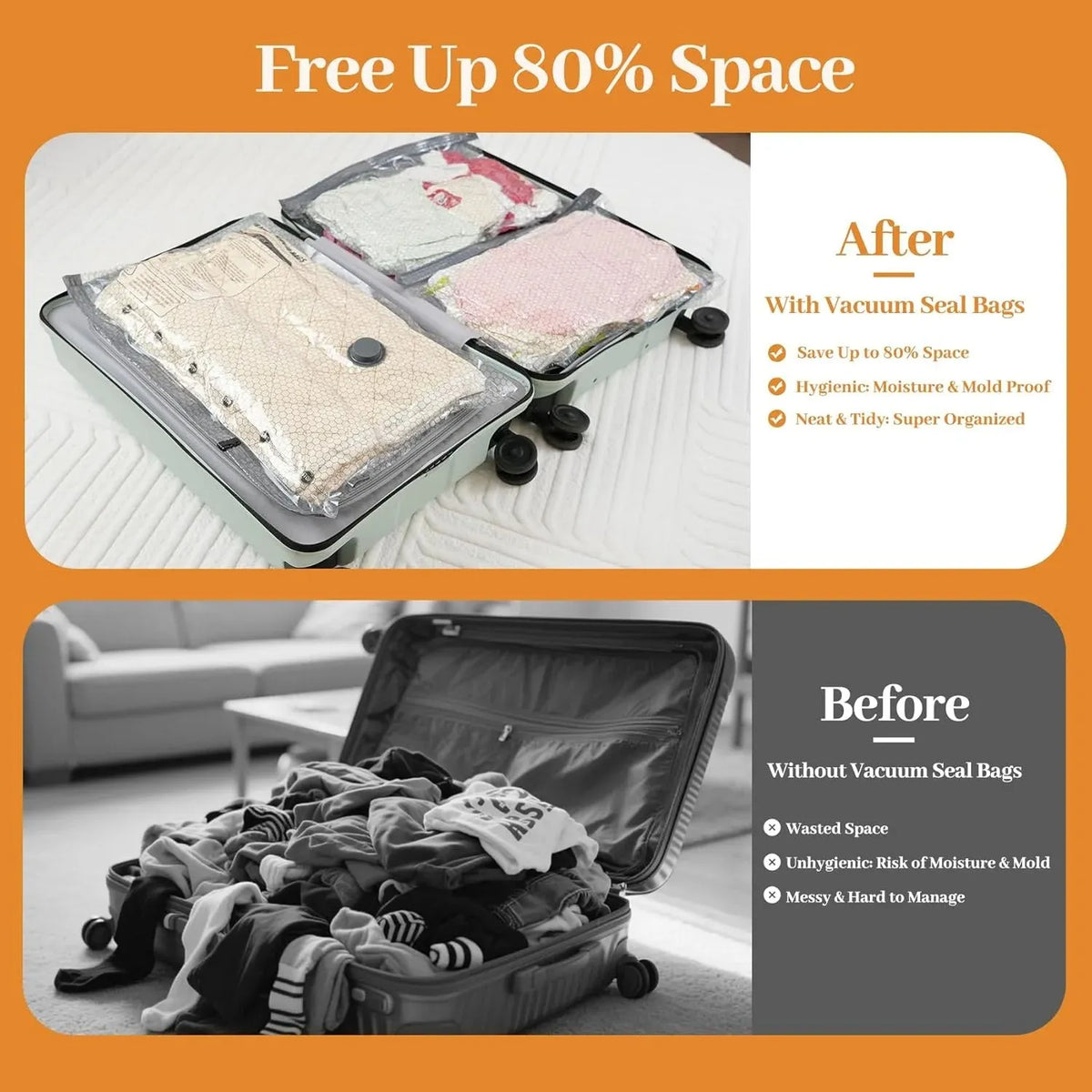 9-Piece Rechargeable Vacuum Compression Bag Set