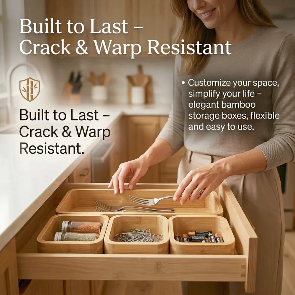 🧺 Modular Drawer Organizer Set – Clean Space, Clear Mind