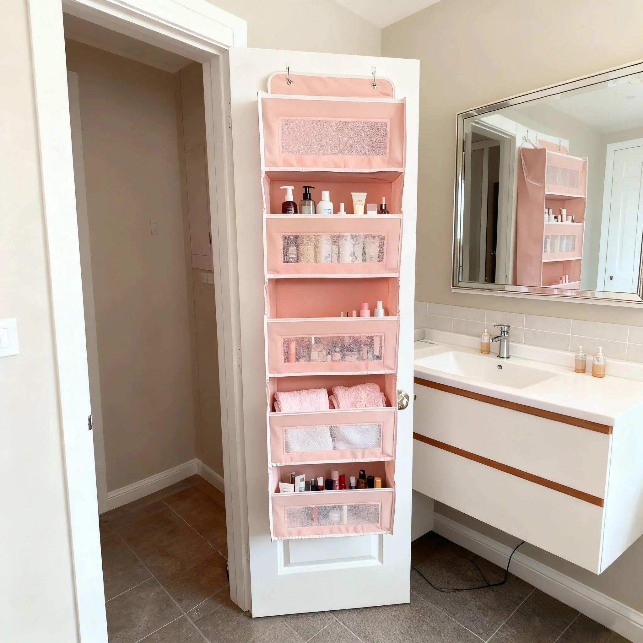 🥼 Over Door Organizer with 5 Large Capacity Pockets✨