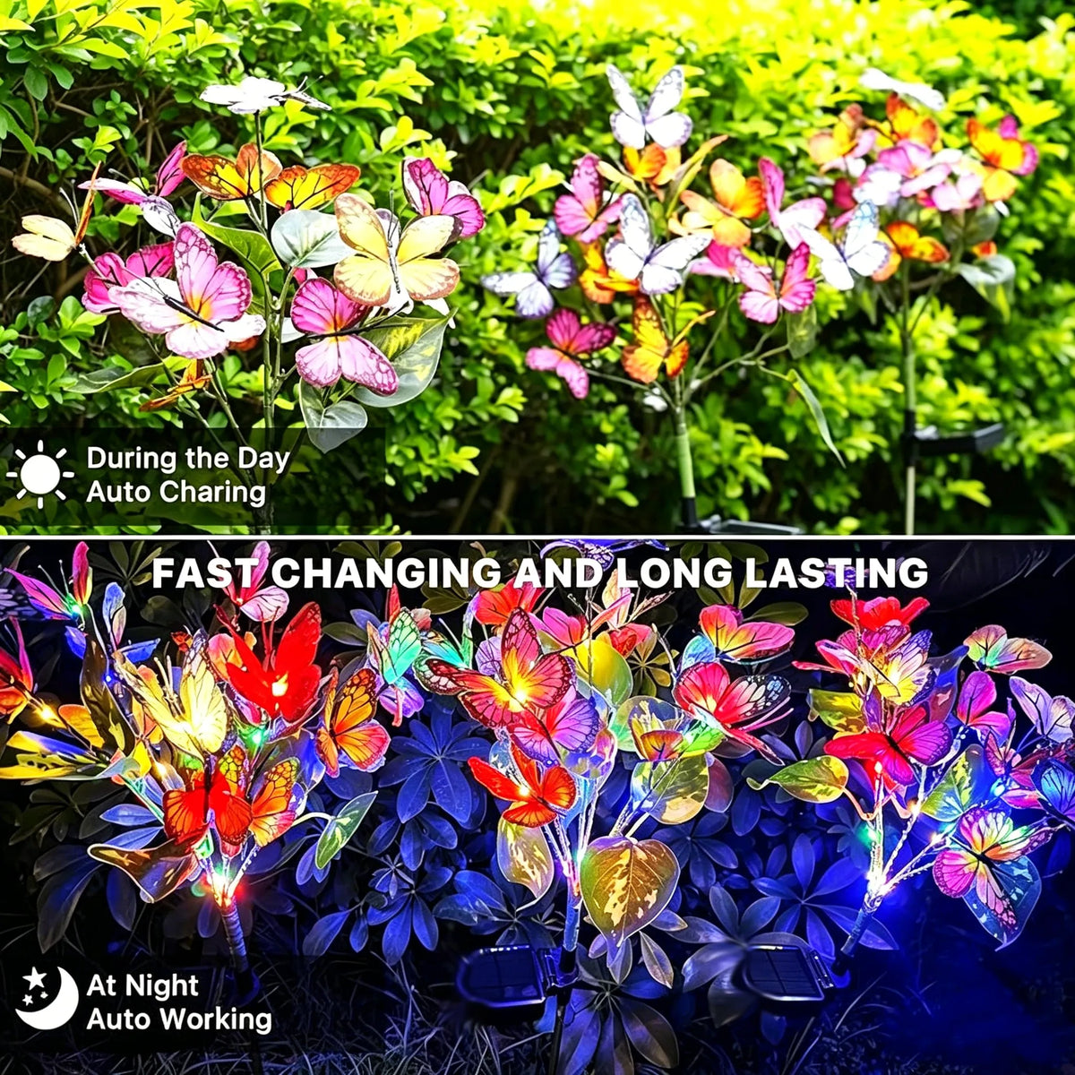 🦋 Solar Butterfly Garden Lights