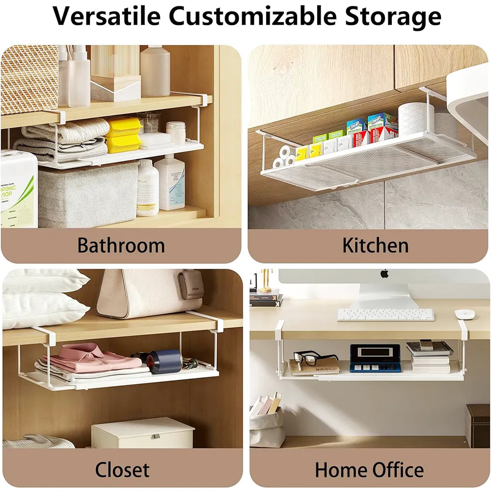 👟✨Expandable Under-Shelf Shoe Rack – Adjustable Hanging Organizer for Smart Storage