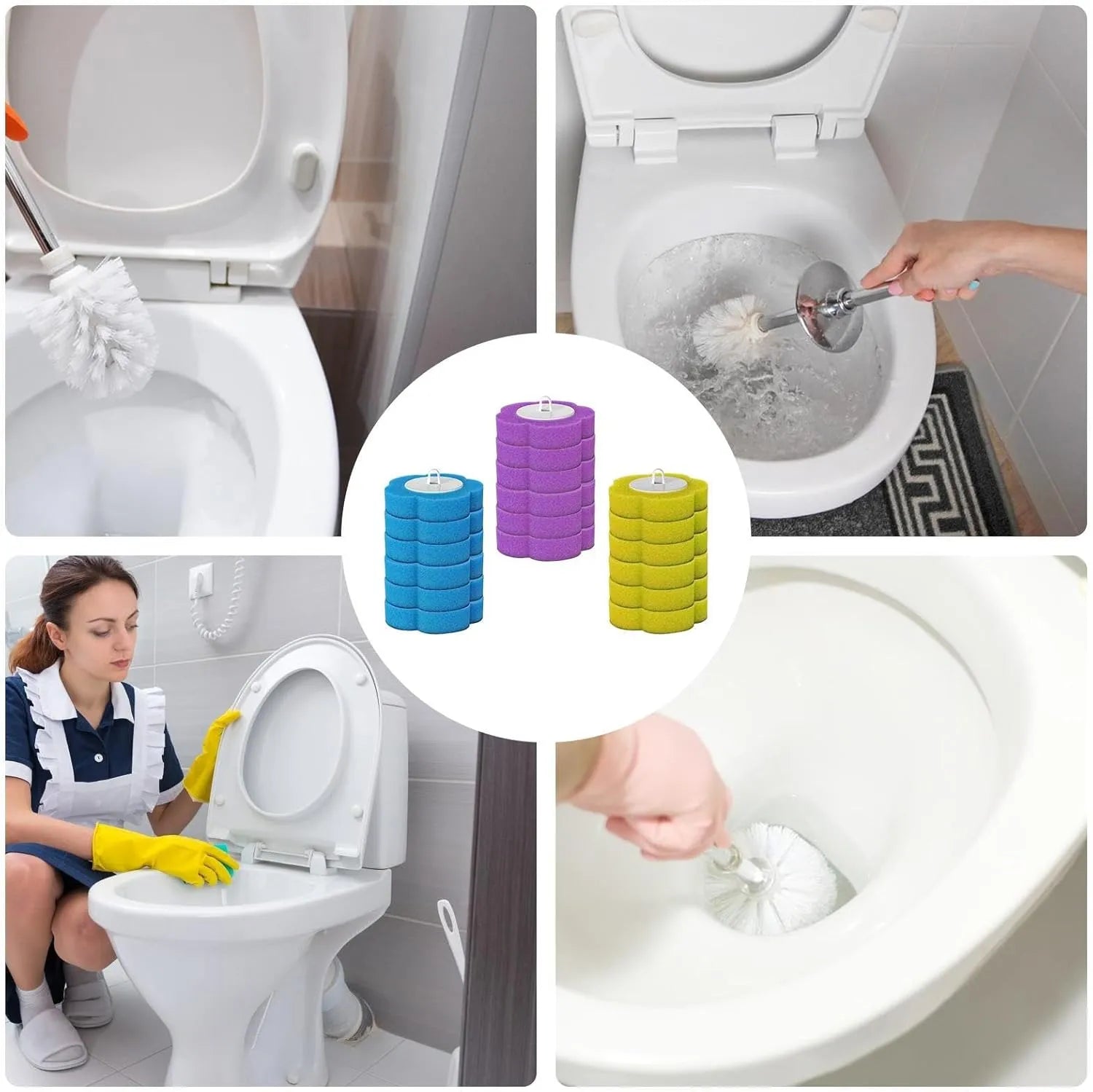 Wall Mounted Toilet Brush - Hygienic and Efficient Bathroom Cleaning Solution