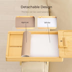 Adjustable Couch Armrest Tray Table with 360° Rotating Stand & Hidden Storage