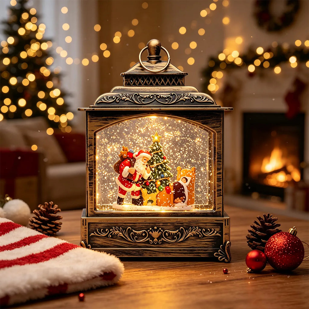 Christmas Musical Swirling Snow Lantern