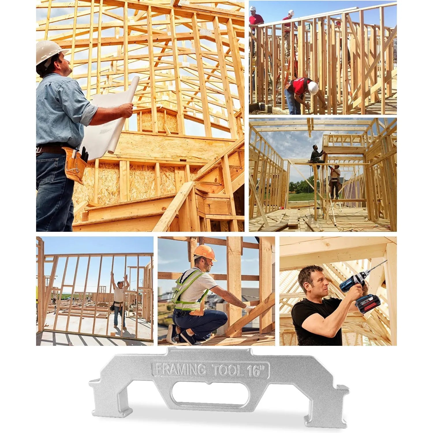 Quick-Set Stud Spacing Framing Jig
