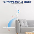 🔌 Adjustable 180° Rotating Outlet Extender with USB-C & USB-A Ports
