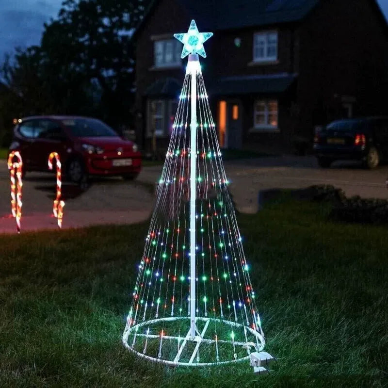 🎄 1.8m LED Light Show Conical Christmas Tree