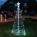 🎄 1.8m LED Light Show Conical Christmas Tree