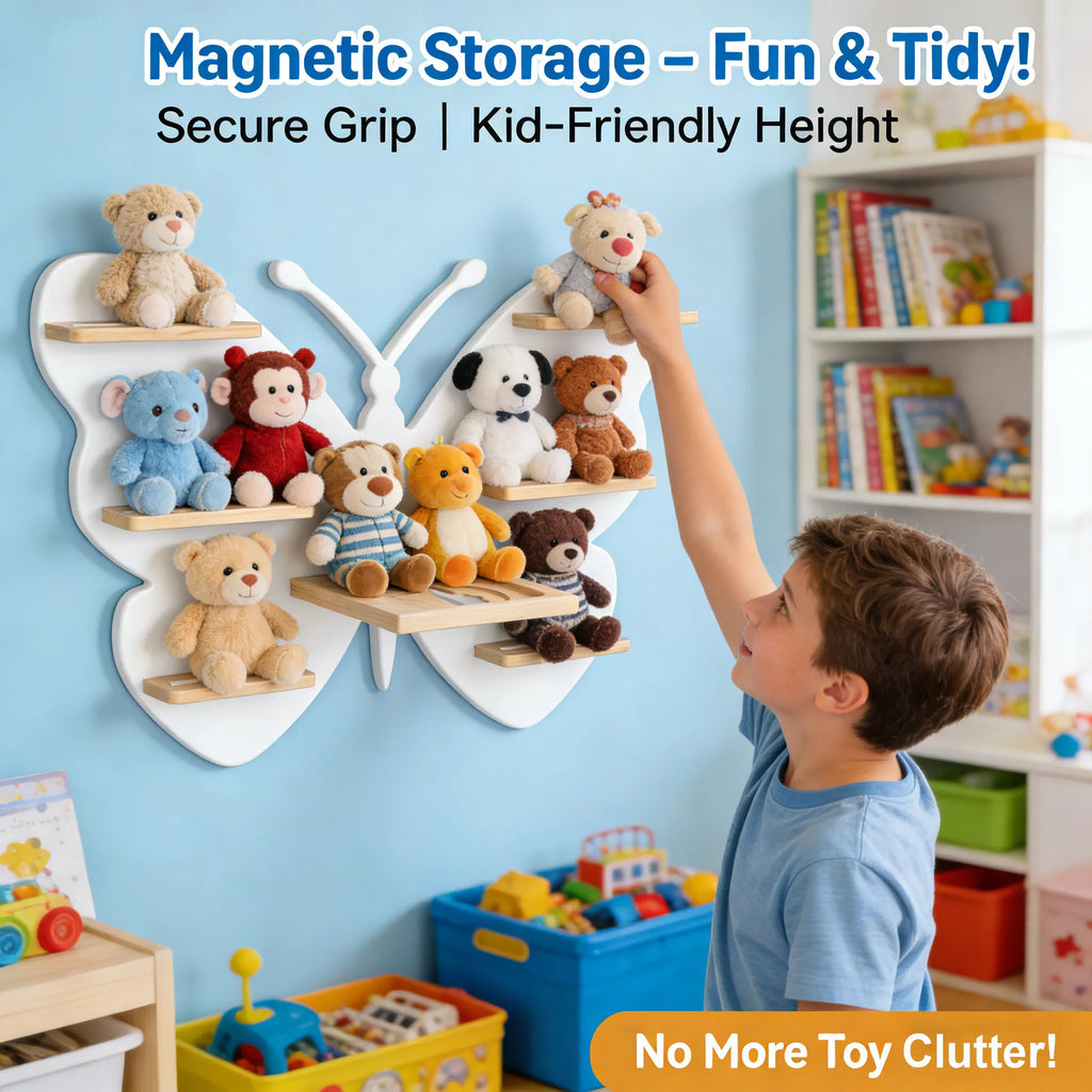 🦋 Butterfly-Shaped Storage Rack for Dolls & Players