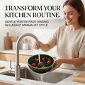 🍇🍓Vortex Berry Strainer Bowl – Gentle Fruit Washing Colander for Kitchen & Dining