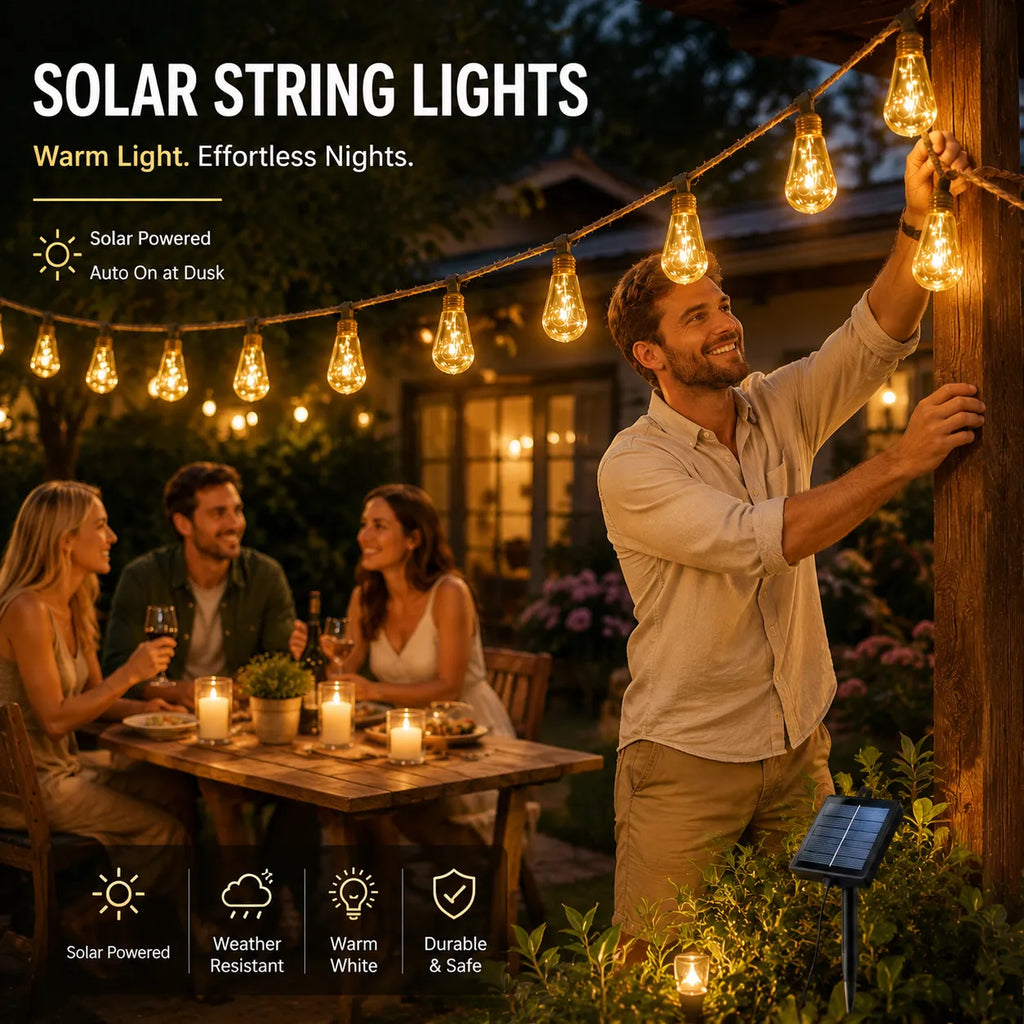 ✨ Solar String Lights-18ft-10LED