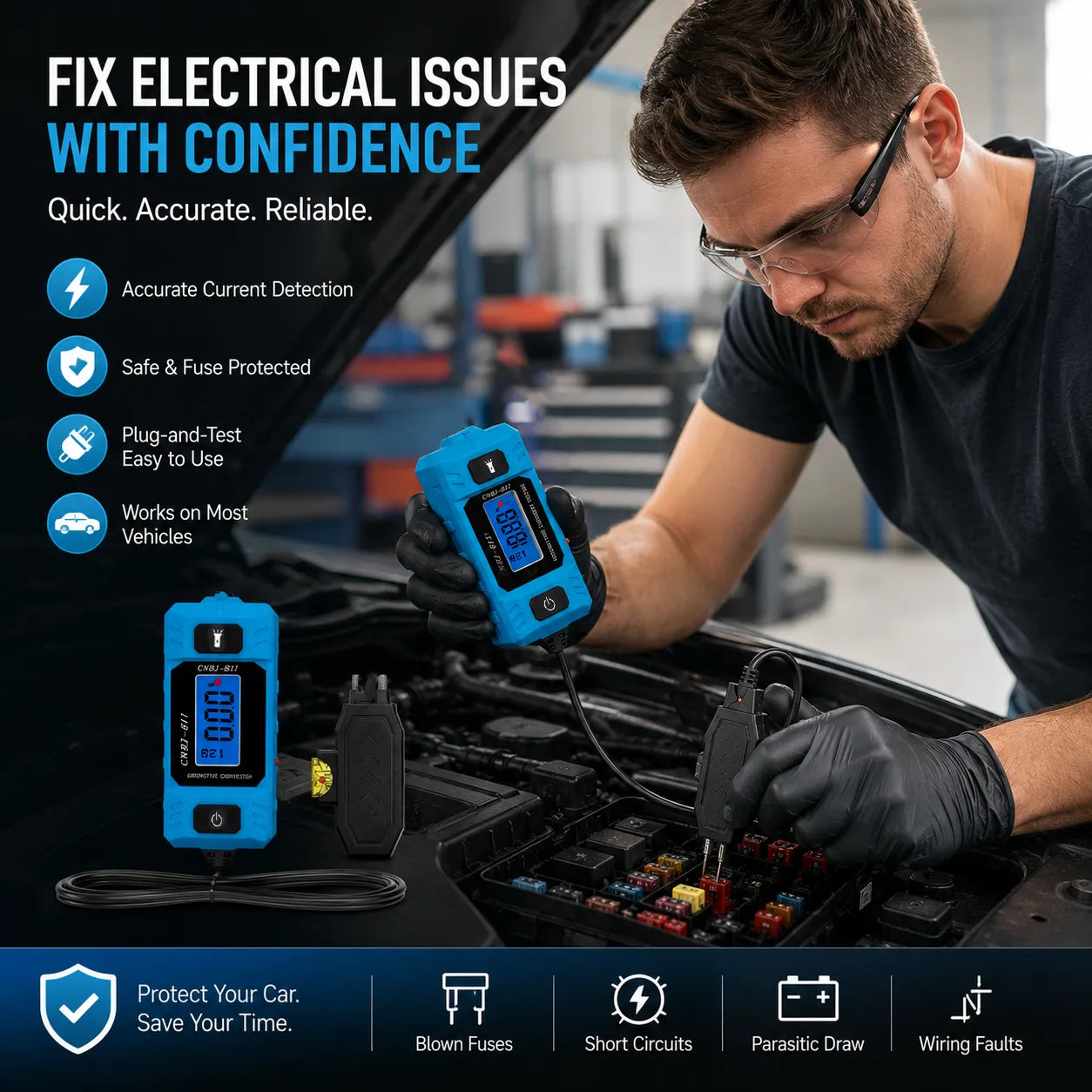 🚗 Automotive Fuse Current Tester