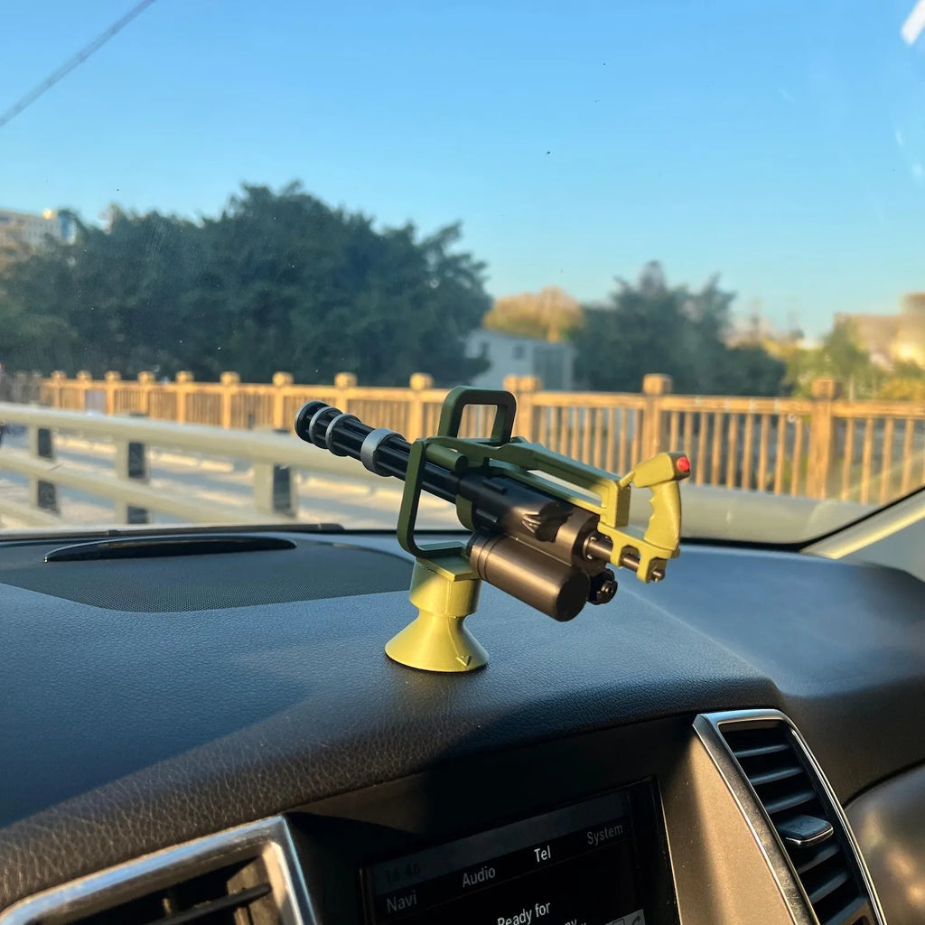 Inertia-Drift Rotating Gatling Dashboard Ornament